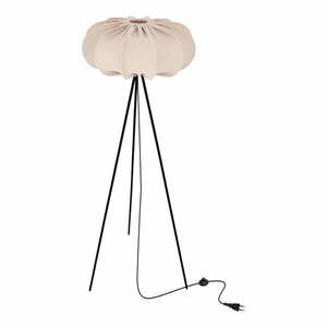 Beżowa lampa stojąca z tekstylnym kloszem (wysokość 147 cm) Cafee – Candellux Lighting obraz