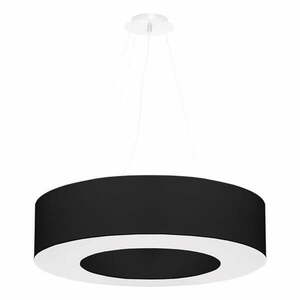 Czarna lampa wisząca z tekstylnym kloszem ø 70 cm Galata – Nice Lamps obraz