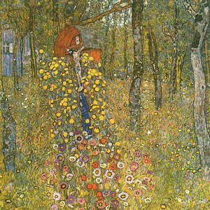 Reprodukcja obrazu Gustava Klimta – Farm Garden With Crucifix, 60x60 cm obraz