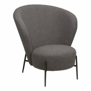 Szary fotel z materiału bouclé Orbit – DAN-FORM Denmark obraz