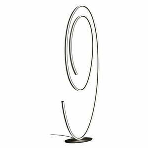 Czarna lampa stojąca LED z metalowym kloszem (wysokość 175 cm) Ciola – CINQUE obraz