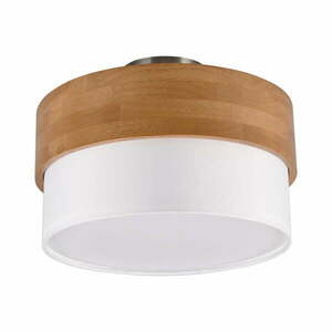 Biało-naturalna lampa sufitowa z tekstylnym kloszem Seasons – Trio obraz