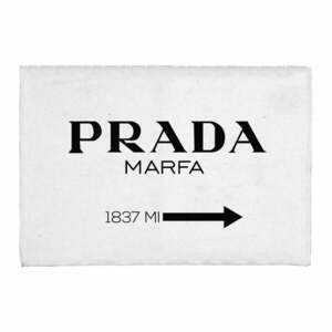 Biało-czarny dywanik łazienkowy Really Nice Things Prada, 60x40 cm obraz