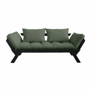 Sofa rozkładana z zielonym pokryciem Karup Design Bebop Black/Olive Green obraz
