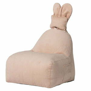 Jasnoróżowy dziecięcy worek do siedzenia Funny Bunny – The Brooklyn Kids obraz