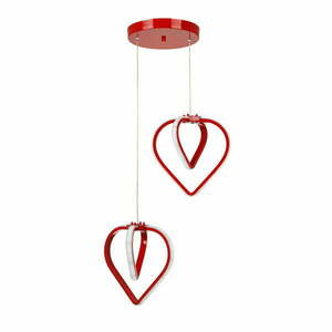 Czerwona metalowa lampa sufitowa LED Sevinc – Squid Lighting obraz
