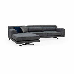 Ciemnoszara sofa narożna Artie Jivago, narożnik lewy obraz
