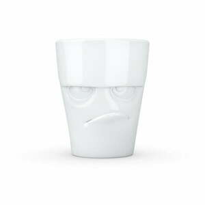 Biały wkurzony porcelanowy kubek z uchem 58products obraz