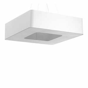 Biała lampa wisząca z tekstylno-szklanym kloszem Piano – Nice Lamps obraz