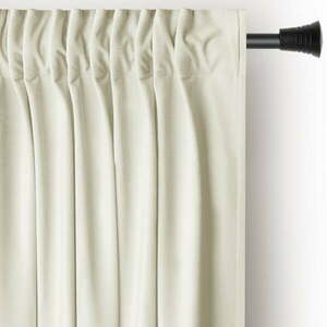 Kremowa aksamitna zasłona częściowo zaciemniająca (dimout) 140x245 cm Pleat – Restilo obraz