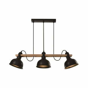 Czarna lampa wisząca z metalowym kloszem 18x78 cm Reno – Candellux Lighting obraz