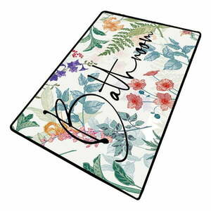 Dywanik łazienkowy 70x120 cm Green In Flower – Foutastic obraz