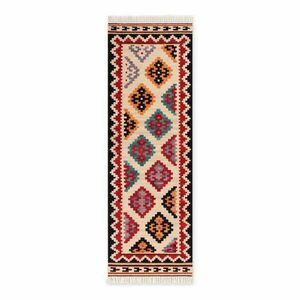 Czerwony wełniany chodnik dwustronny tkany ręcznie 60x190 cm Kamal Kian – Nouristan obraz