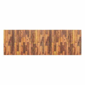 Brązowy plastikowy dywanik łazienkowy 65x200 cm Lambris – Wenko obraz