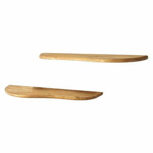 Półki z litego drewna dębowego zestaw 2 szt. 100 cm Wavy – Kalune Design obraz