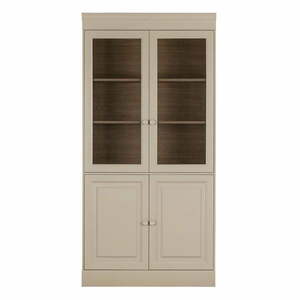 Szara witryna z litego drewna sosnowego 105x215 cm Chow – vtwonen obraz