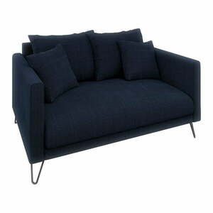 Ciemnoniebieska sofa z tkaniny szenilowej 140 cm Freya – Ropez obraz