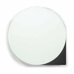 Czarna metalowa wisząca szafka łazienkowa z lustrem 35x35 cm Sonnet – Spinder Design obraz