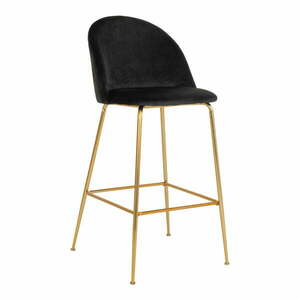 Czarne aksamitne hokery zestaw 2 szt. 108 cm Lausanne – House Nordic obraz