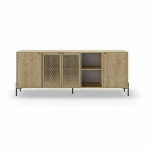 Niska komoda w dekorze dębu 200x80 cm Inca – Marckeric obraz