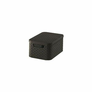 Ciemnobrązowy plastikowy pojemnik z pokrywką 20x29x14 cm Style – Curver obraz