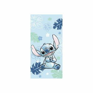 Niebieski bawełniany ręcznik dziecięcy 70x140 cm Lilo and Stitch "Ohana Blue" – Jerry Fabrics obraz