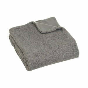 Szary koc z materiału sherpa 130x160 cm Sherpa Bouclé – Casa Selección obraz