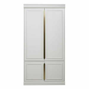Jasnoszara szafa z litego drewna sosnowego 110x215 cm Organize – BePureHome obraz