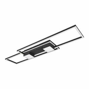 Czarno-biała lampa sufitowa LED ze zdalnym sterowaniem i ściemniaczem 28x100 cm Albany – Trio obraz