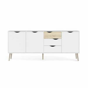 Biała komoda 196x82x39 cm Oslo – Tvilum obraz