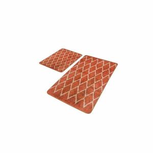 Aksamitne dywaniki łazienkowe w kolorze terakoty zestaw 2 szt. 60x100 cm – Mila Home obraz
