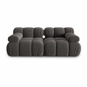 Ciemnoszara aksamitna sofa 188 cm Bellis – Micadoni Home obraz