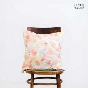 Lniana poszewka na poduszkę 40x40 cm Floral – Linen Tales obraz