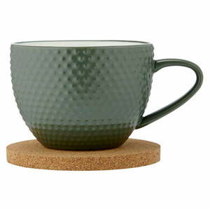 Zielony kubek porcelanowy ze spodkiem 350 ml Abode – Ladelle obraz