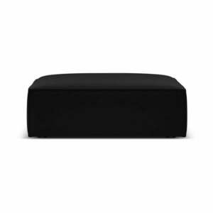 Czarny aksamitny podnóżek Vanda – Mazzini Sofas obraz