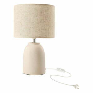 Lampa stołowa z tekstylnym kloszem (wysokość 39 cm) Tafla – Candellux Lighting obraz