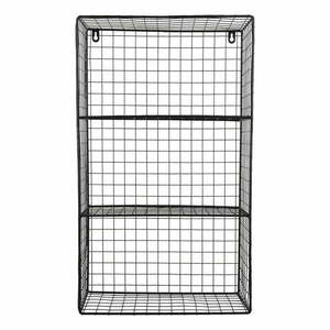 Czarna wielopoziomowa stalowa półka 60 cm Reja – PT LIVING obraz