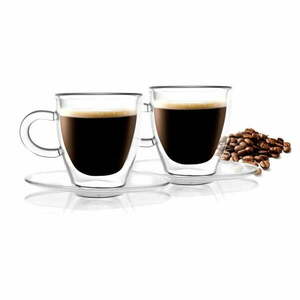 Zestaw 2 szklanek z podwójną ścianką Vialli Design Amo Espresso, 50 ml obraz