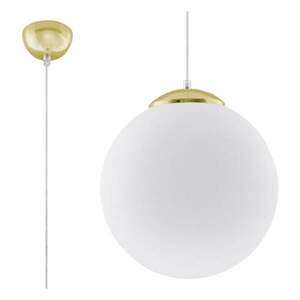 Lampa wisząca w kolorze złota ze szklanym kloszem ø 30 cm Cezab – Nice Lamps obraz