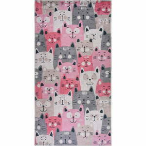 Różowy dywan dziecięcy 80x150 cm Silly Cats – Vitaus obraz