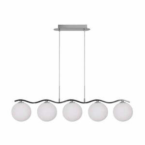 Lampa wisząca w kolorze srebra ze szklanym kloszem 12x86 cm Ramon – Candellux Lighting obraz
