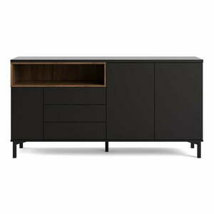 Czarna komoda 176x90x49 cm Roomers – Tvilum obraz