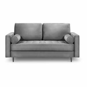 Jasnoszara aksamitna sofa Milo Casa Santo, 174 cm obraz
