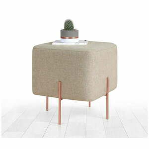 Beżowy puf Copper – Artie obraz