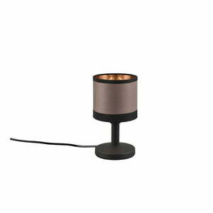 Czarno-brązowa lampa stołowa (wys. 22 cm) Davos – Trio obraz