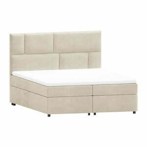 Beżowe łóżko boxspring ze schowkiem 140x200 cm Lola – Ropez obraz