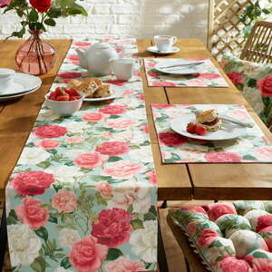 Bawełniany bieżnik 33x220 cm Rose Garden – RHS obraz