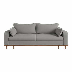 Jasnoszara sztruksowa sofa 220 cm Beata – Ropez obraz