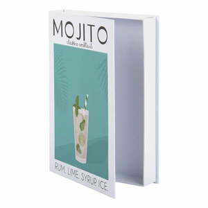 Biało-zielony papierowy pojemnik dekoracyjny 18x4x25 cm Mojito – PT LIVING obraz