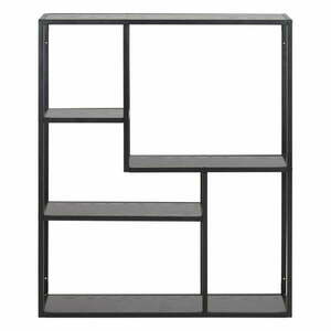 Czarny regał ścienny w dekorze jesionu 75x91 cm Seaford – Actona obraz